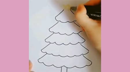 Let's Draw a Pine Tree