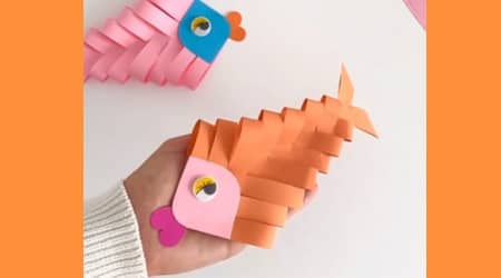 Fische mit farbigen Papieren herstellen