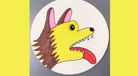 Lobo de dibujo fácil