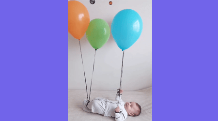 Unterhaltungszeit mit bunten Luftballons