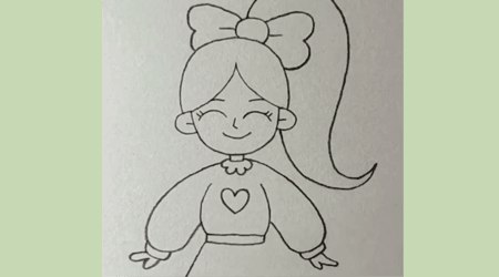 Let's draw a cute girl