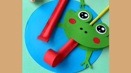 Lassen Sie uns einen Frosch aus Papier machen