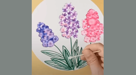 Draw shape, soak, flowers appear