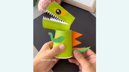 Machen wir ein Krokodil mit einem Pappbecher