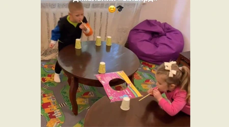 Atemkartonbecher mit Atemkraft zum Ziel atmen