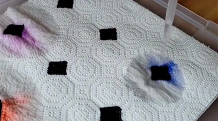 Crear cuadrados negros y coloridos Descubra colores ocultos con la ayuda del agua