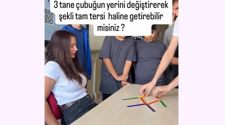 Поменяйте местами 3 палочки и переверните форму.