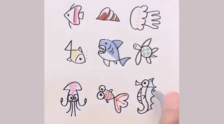 Número De Animales Fáciles De Dibujo