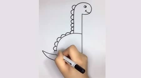 Kolay Dinozor Çizimi